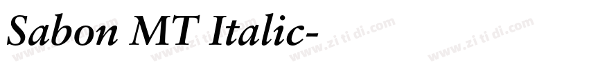 Sabon MT Italic字体转换